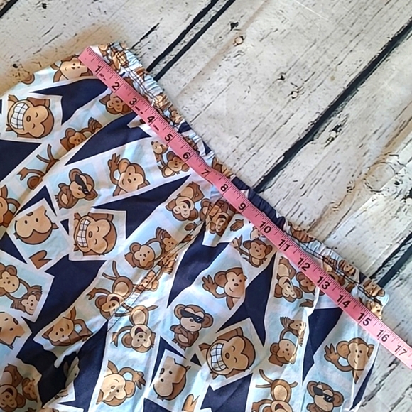 Vintage Y2K Aeropostale Cotton Low Rise Monkey Print Pajama Pants Womens Sz M - Picture 14 of 17